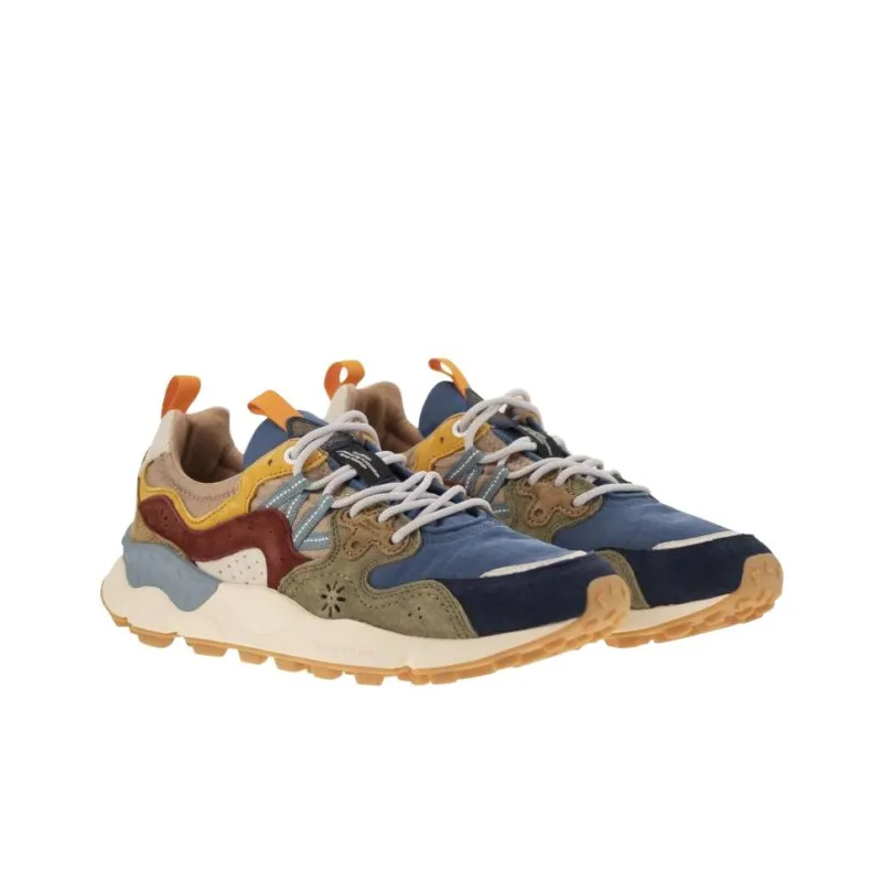 FLOWER MOUNTAIN Yamano 3 Low Top Casual Shoes Men's Blue Army Green-2