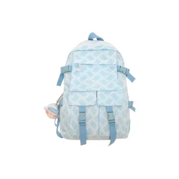 GEERDUN Nylon Backpack Regular Unisex Gray/Green/Blue/Pink/Beige