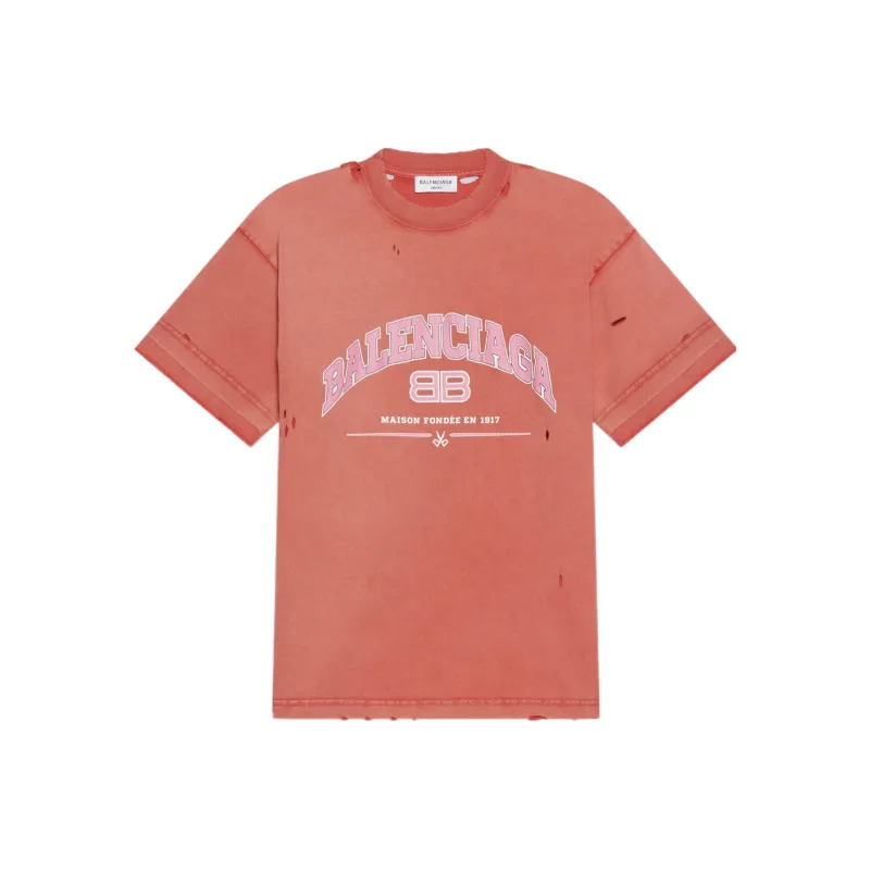 Balenciaga Women's Maison Balenciaga Medium Fit T-shirt-0