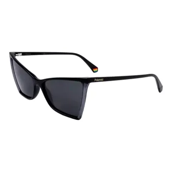 Polaroid Plastic Irregular Shape Sunglasses Women's Black