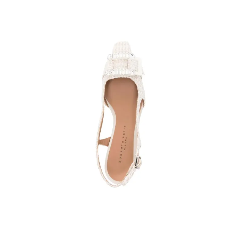 Roberto Festa Atena Slim Heel High Heels 5cm Women's Beige-4