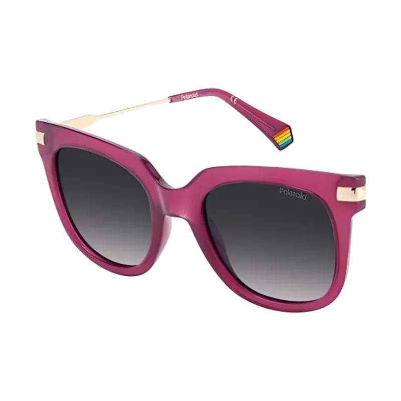 Polaroid Metal Plastic Square Sunglasses Women's Purple-2