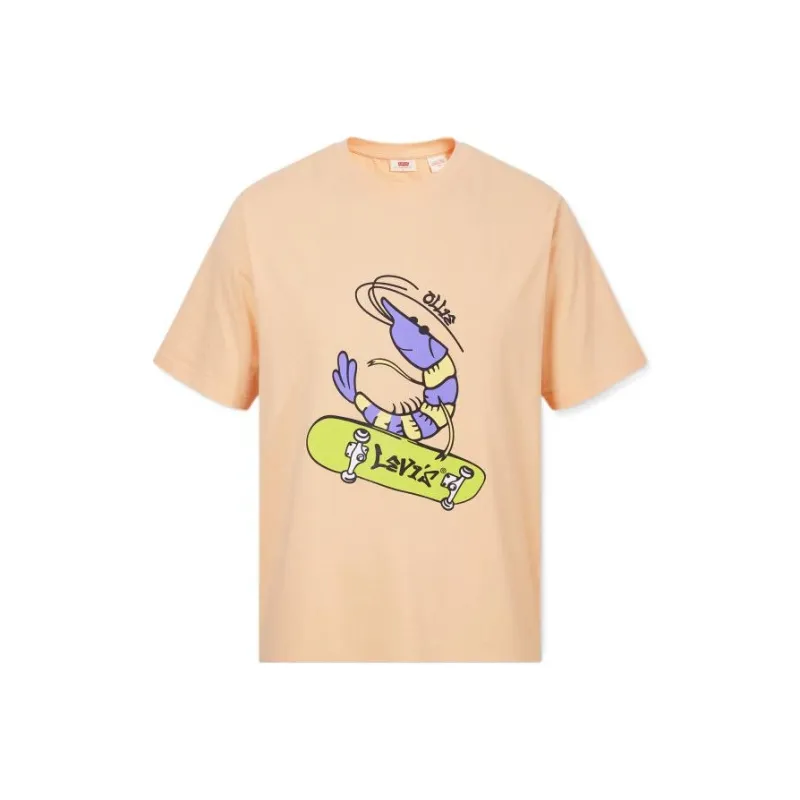 Levis T Shirts Men Orange-0