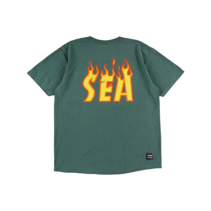 Wind And Sea X Thrasher X WIND AND SEA CO-TITLED SERIES T-Shirts Unisex Green-0