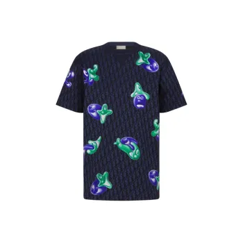 DIOR Quarterly New Products T-Shirts Men Navy