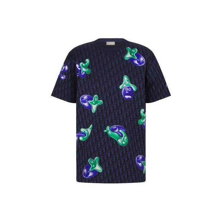 DIOR Quarterly New Products T-Shirts Men Navy-0