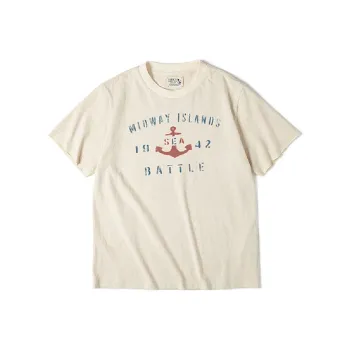 MADEN T Shirts Men Cotton Seed Shell Color
