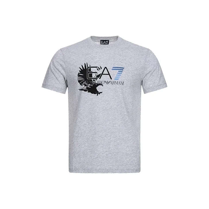 EMPORIO ARMANI EA7 T Shirts Men Gray-0