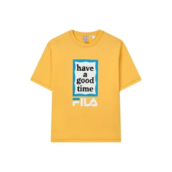 FILA x Have A Good Time T Shirt Unisex Cyan Mustard Orange