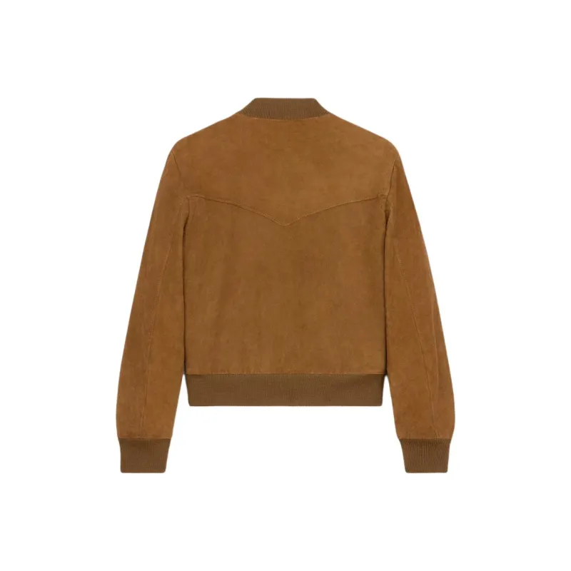 CELINE Leather Jacket Men's Tobacco Yellow-1