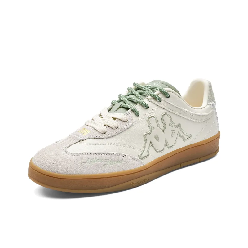 Kappa Tifo Back to Back Anti Slip Wear Resistant Low Top Skateboard Shoes Unisex Cheese, White Plantain, Green-2