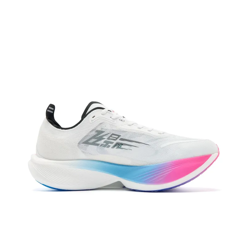 QIAODAN Cushioned Slip Resistant Abrasion Resistant Low Top Casual Running Shoes Men's Digital Pink White-1