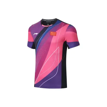 LiNing T Shirt Men's Fluorescent Lotus Pink