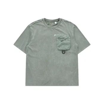 FILA FUSION Trending Street Series T Shirt Men's Army Fleece Green