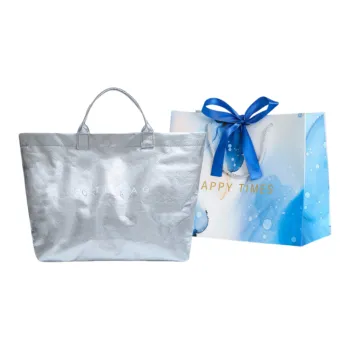 ROUNDOT PVC With Kraft Paper Tote Bag Shopping Bag Handbag Women's Multicolor