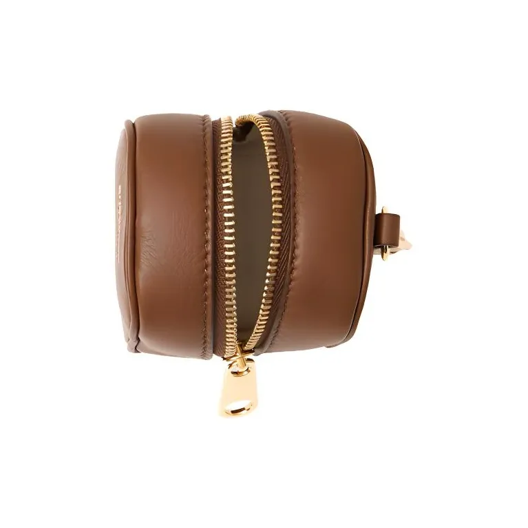 Burberry Grain Leather Cube Bag Charm Bag Merch Unisex Dark Birch Brown-2