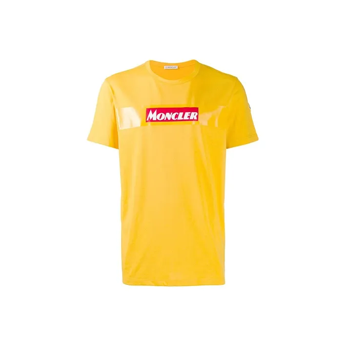 Moncler SS21 T Shirts Men Yellow-0
