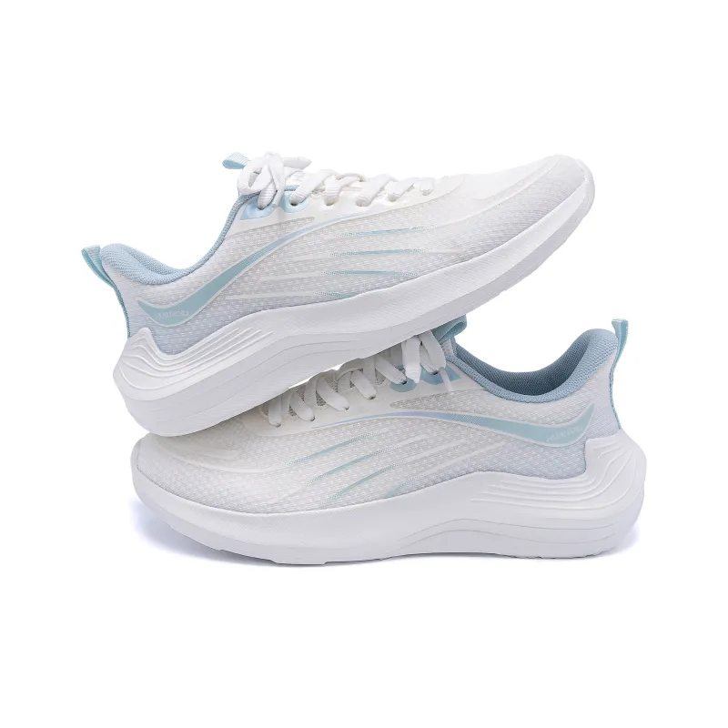 HUANQIU Height Increasing Slip Resistant Low Top Casual Running Shoes Women's White Blue-2