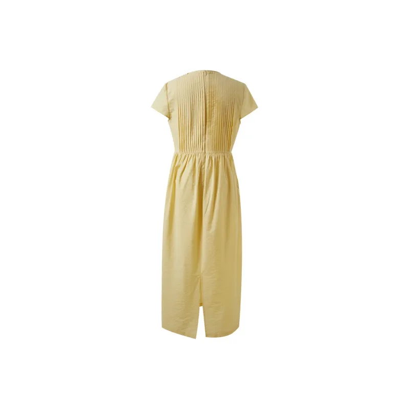 3COLOUR Short Sleeved Dress Women's Citrus Yellow-1