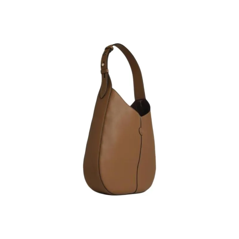 TOD'S Leather Hobo Bag Shoulder Bag Women's Dark Brown-1