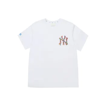MLB Drop Shoulder Sleeve T Shirt Unisex White