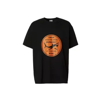 Burberry Shark Graphic Oversized T Shirt