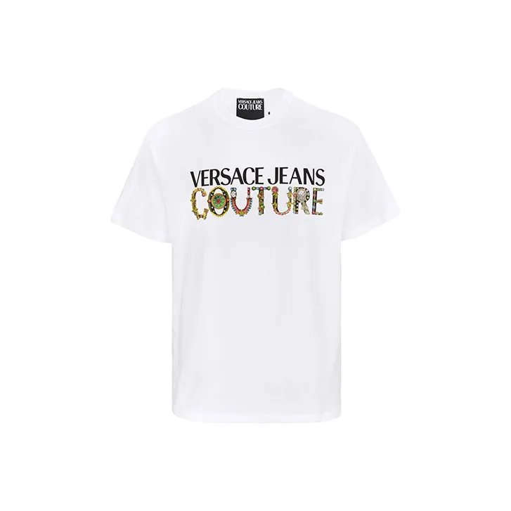 VERSACE JEANS COUTURE SS21 Straight T Shirt Men's White-0