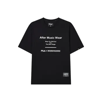 FILA MIHARA YASUHIRO Collaboration Collection T Shirt Men's Jet Black
