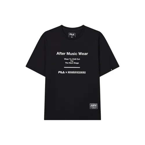 FILA MIHARA YASUHIRO Collaboration Collection T Shirt Men's Jet Black
