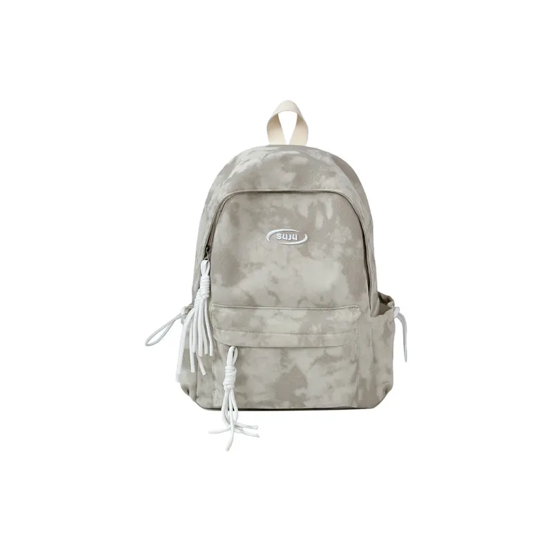 SEVENMOONS Nylon Backpack Unisex Red/Green/White/Black-4