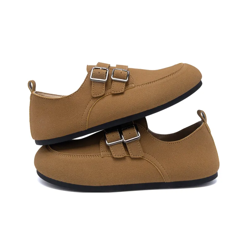 HUANQIU Women's Casual Shoes 0.5cm Women's Brown-2