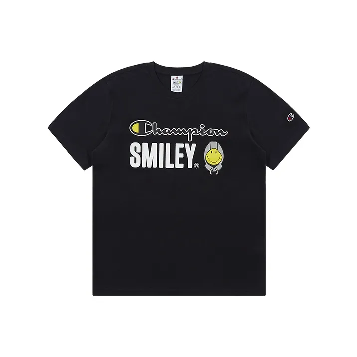 Smiley X Champion Smiley T Shirts Unisex-0