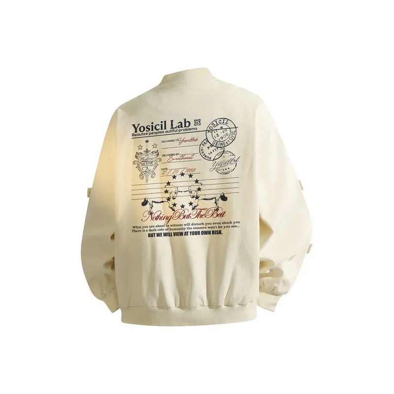 YOSICIL Jackets Coats Unisex Beige-1
