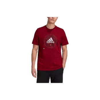 Adidas T Shirts Men Berry Red