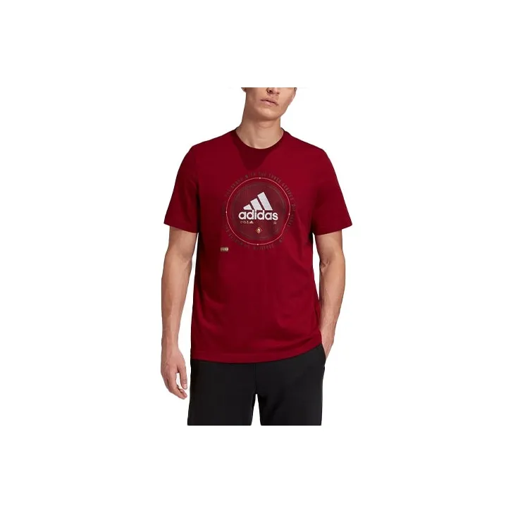 Adidas T Shirts Men Berry Red-0
