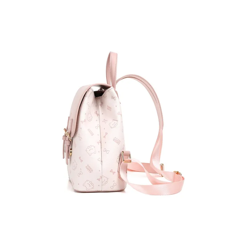 JANE KLAIN Synthetic Leather Backpack Regular Women's Cherry Blossom Pink/Apricot/Pink-3