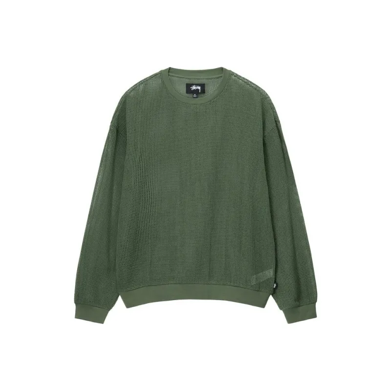 Stussy Cotton Mesh Long Sleeve Crew Top-11