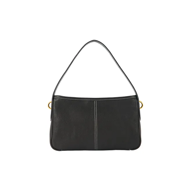 VANESSA HOGAN Top Grain Cow Leather Crossbody Bag Pochette Shoulder Bag Regular Women's Cocoa Red Brown/Obsidian Black-8