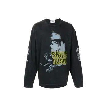 RHUDE Blue Woman Long Sleeve Tee
