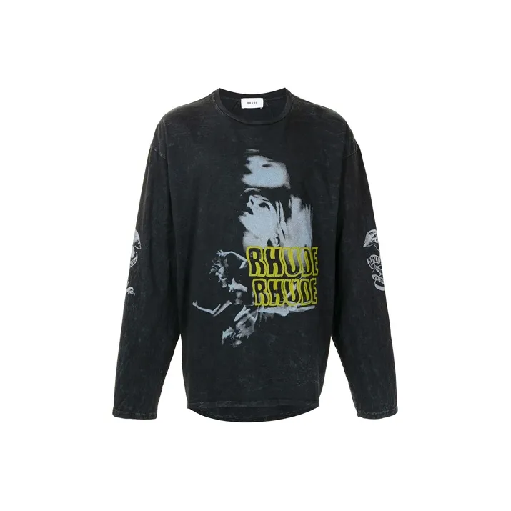 RHUDE Blue Woman Long Sleeve Tee-0