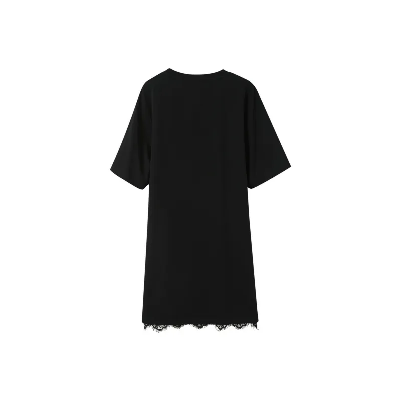 3COLOUR Short Sleeved Dress Women's Classic Black-1