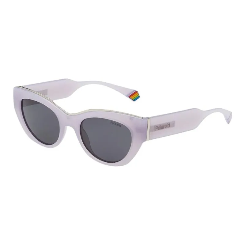 Polaroid Polycarbonate Resin Irregular Shape Sunglasses Women's Purple-0