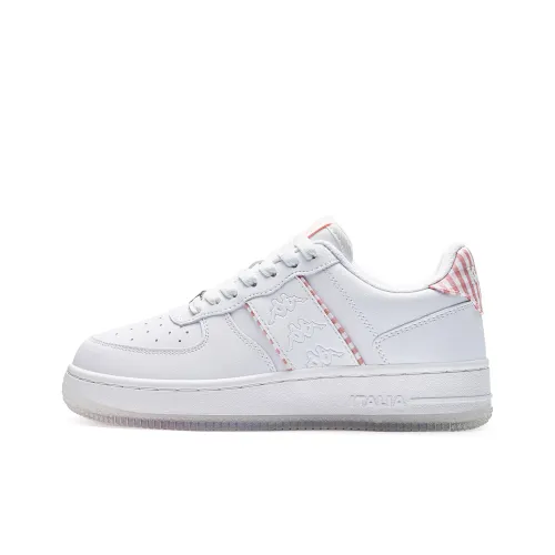 Kappa Back to Back Anti Slip Wear Resistant Low Top Skateboard Shoes Women's White Pink