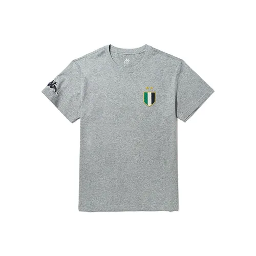 Kappa T-Shirts Men Medium Light Heather Gray-0108