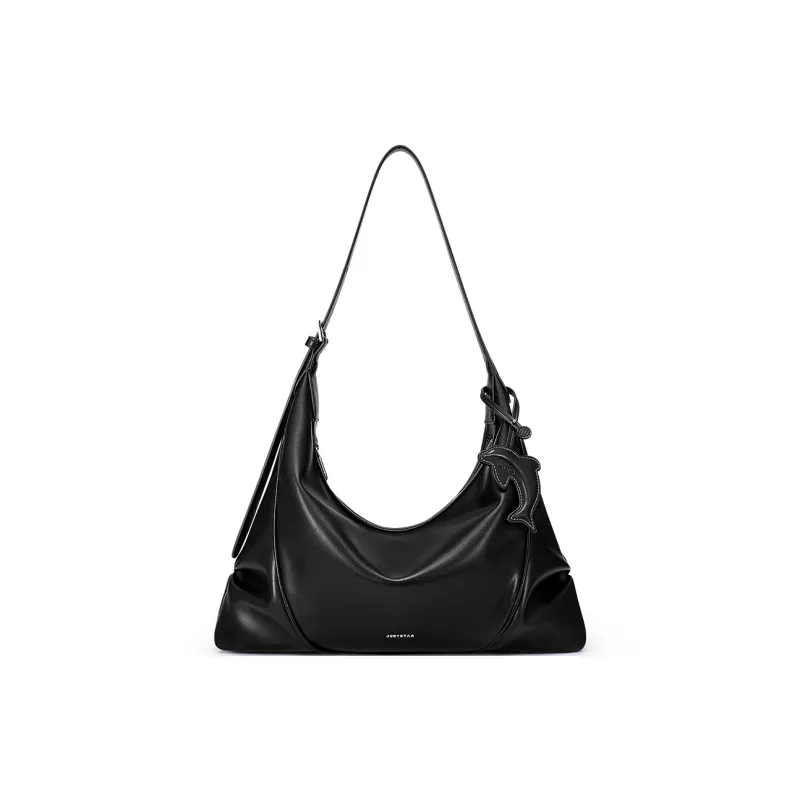 JUST STAR Artificial Leather Shoulder Bag, Crossbody Bag, Handbag Medium Size Women's Black White Brown-0