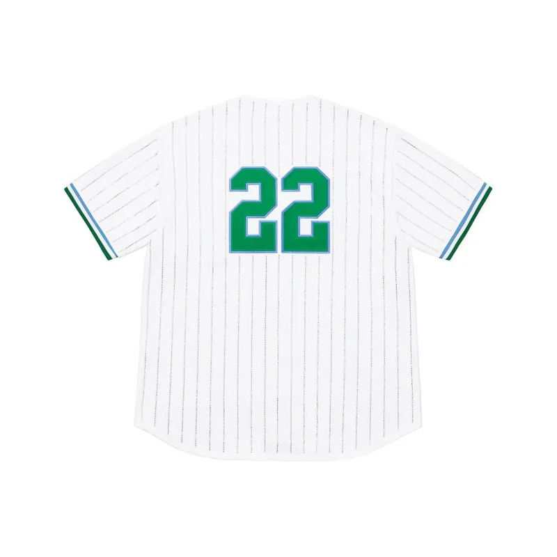 Supreme Rhinestone Stripe Baseball Jersey-4