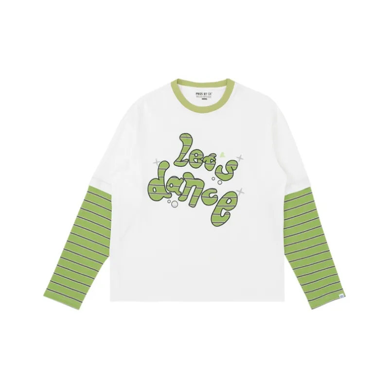 PROS BY CH Mock Two Piece Long Sleeved T Shirt Unisex-3