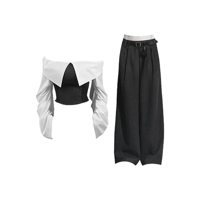 KUNZHUDAXIANG Casual Style Set Women's Gray Shades Single Item-0