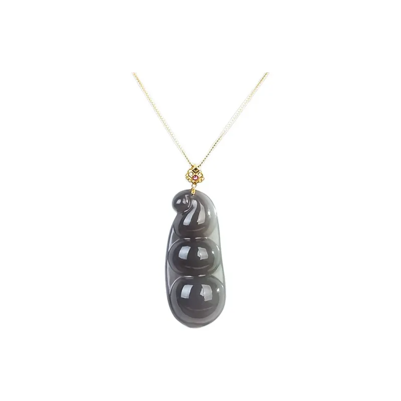 CUIYOUSHIJIA Hetian Jade Pendants Smoky Purple Unisex-0