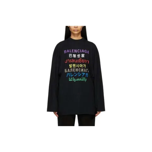 Balenciaga Languages X Large Fit Longsleeve T Shirt